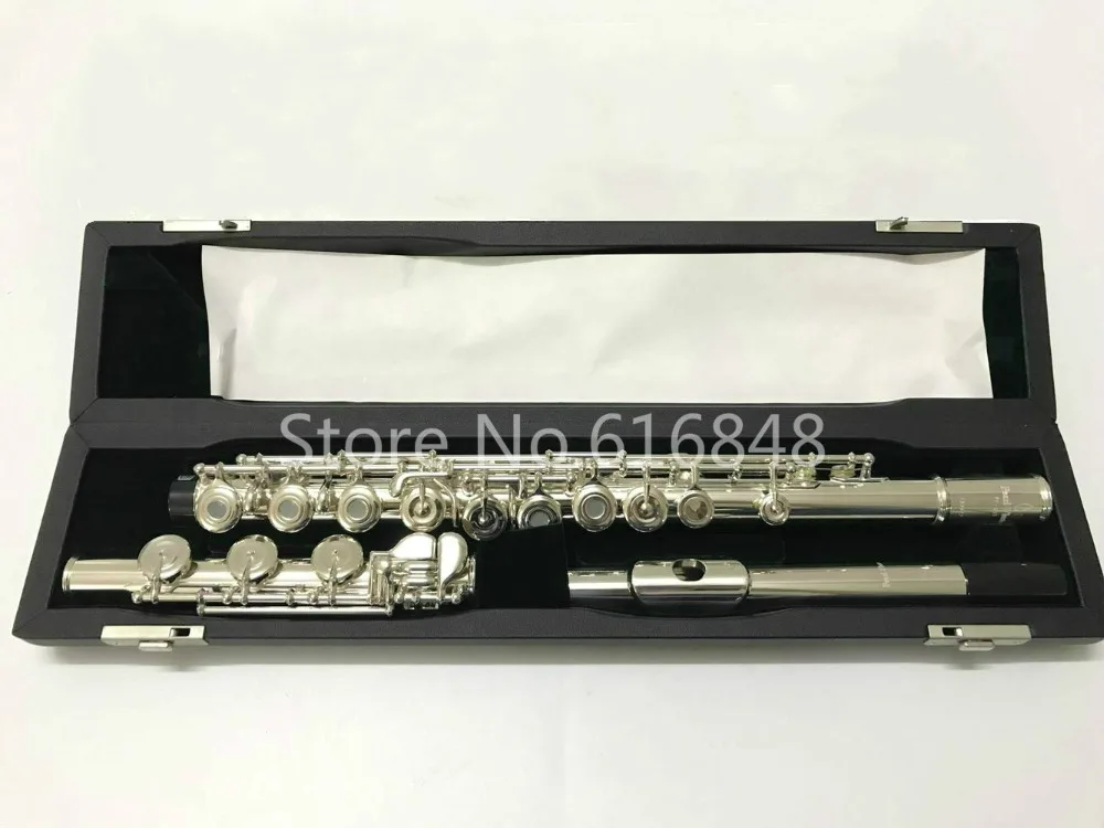 

Pearl Flute PF-505 RBE C Tune Flute High Quality 17 Key Open Hole Silver Plated Brand Musical Instrument New Flute With Case