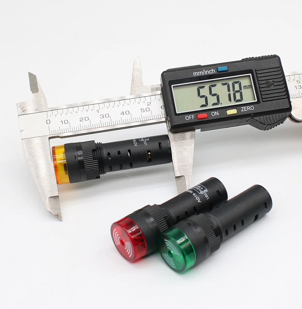 Buzzer AD16-16SM 12V 24V 110V 220V 16mm sound and light flashing buzzer alarm AD16 Red, green, yellow