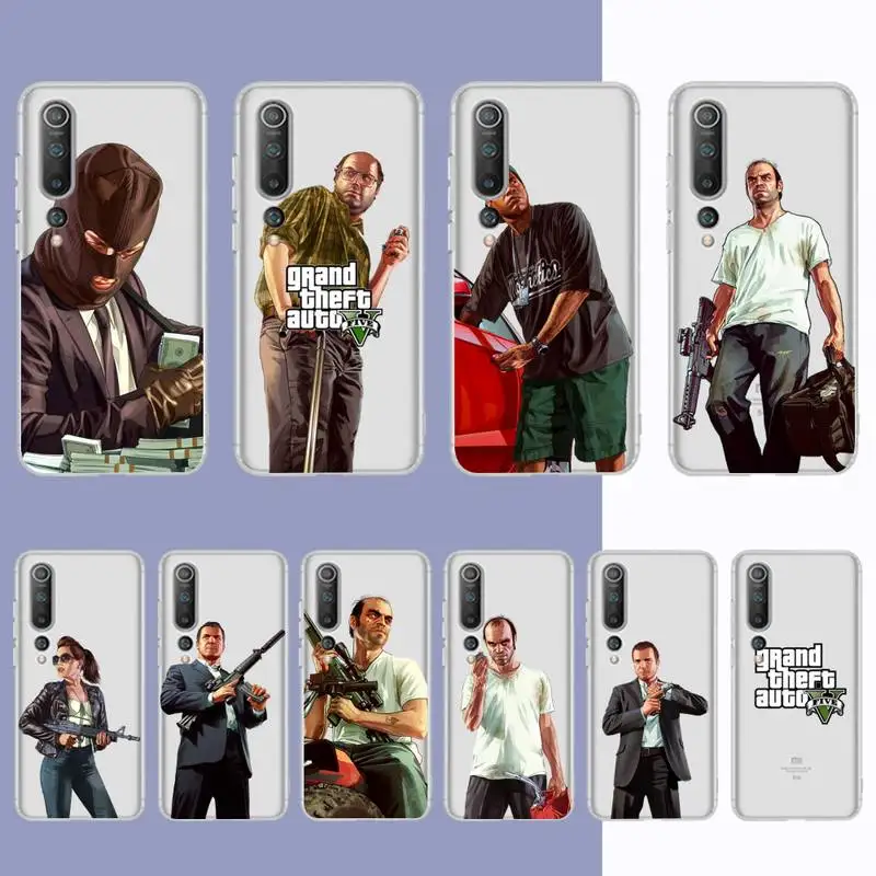 

Rockstar gta 5 Grand Phone Case For Redmi Note 5 7 8 9 10 A K20 pro max lite for Xiaomi 10pro 10T