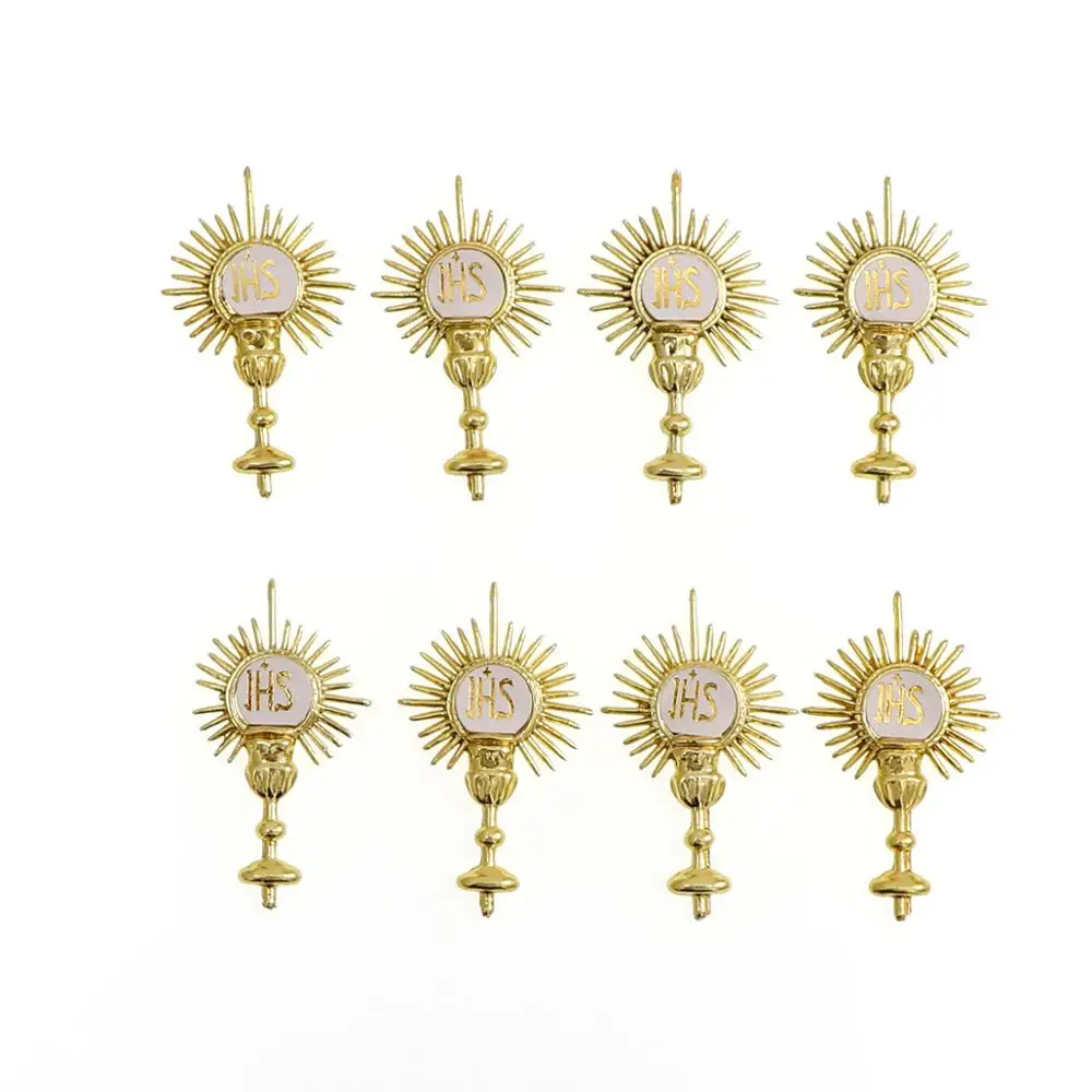 Cattolico JHS comunione statua Color oro gesù Hominum recuperatore Home Office decorazione della tavola croce figurina religione regalo