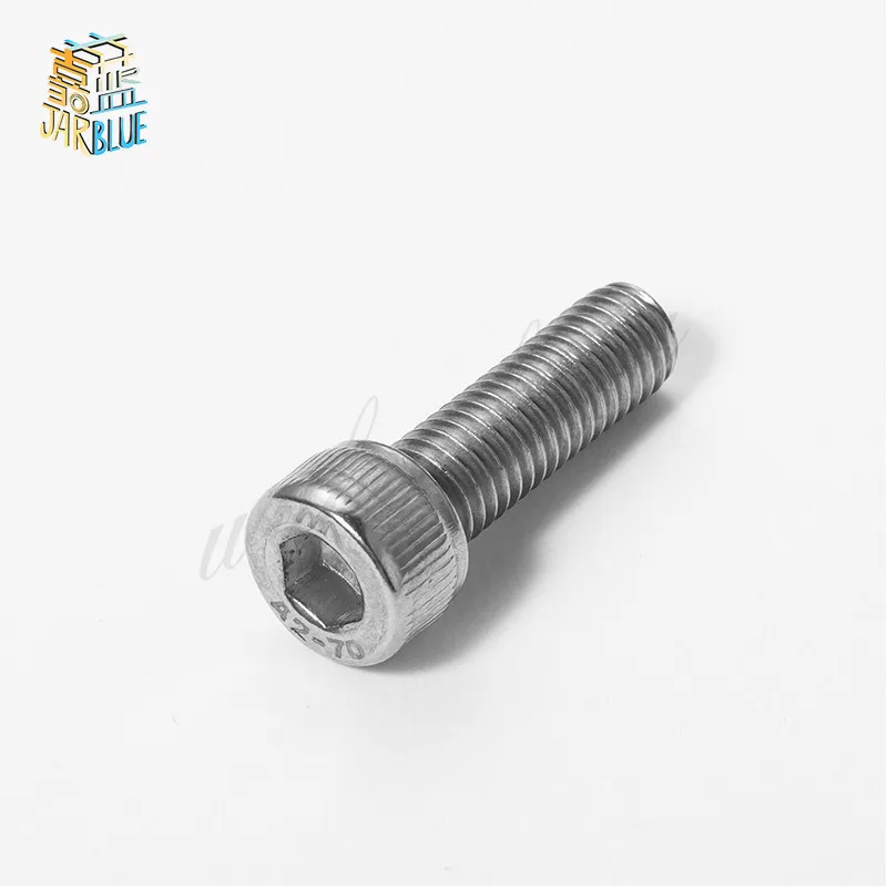 1-10pcs M3 M4 M5 M6 M8 M10 M12 DIN912 304 Stainless steel allen socket fine tooth hexagon screw/young tooth Bolt