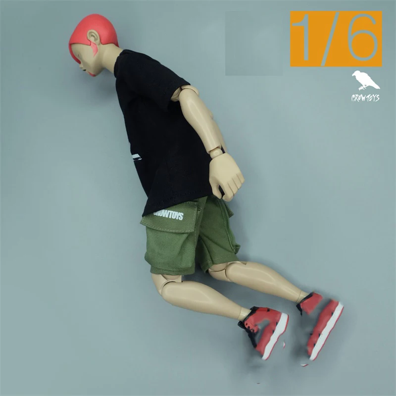 For Sale 1/6th CROWDHTOYS Fashion Short Sleeves Pants Hollow Shoes Model Without Body For 12inch Body Doll Accessories