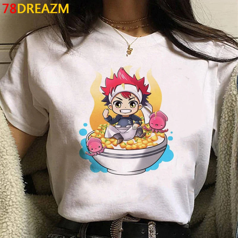 

Food Wars clothes women print 2021 vintage casual tshirt kawaii