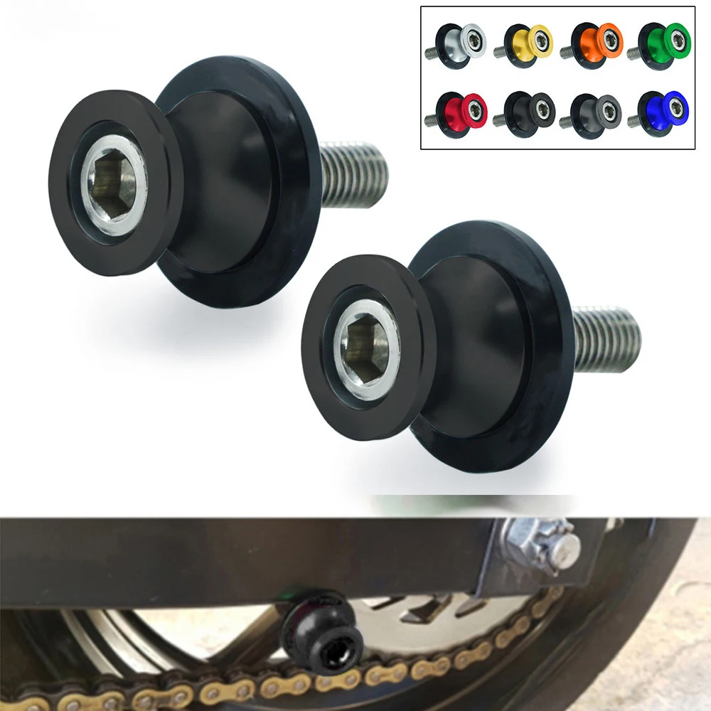 For KAWASAKI Z 800 Z800 All Years M8 Motorcycle Accessories Swingarm Spools Slider Rear CNC Swing Arm Cover Stand Screws Paddock