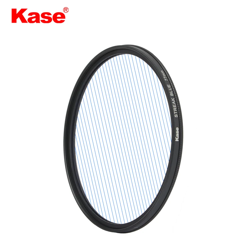 Kase 67/72/77/82mm Streak Blue Lens Filter Optical Glass,Ideal for Camera DSLR Cinematice Videos