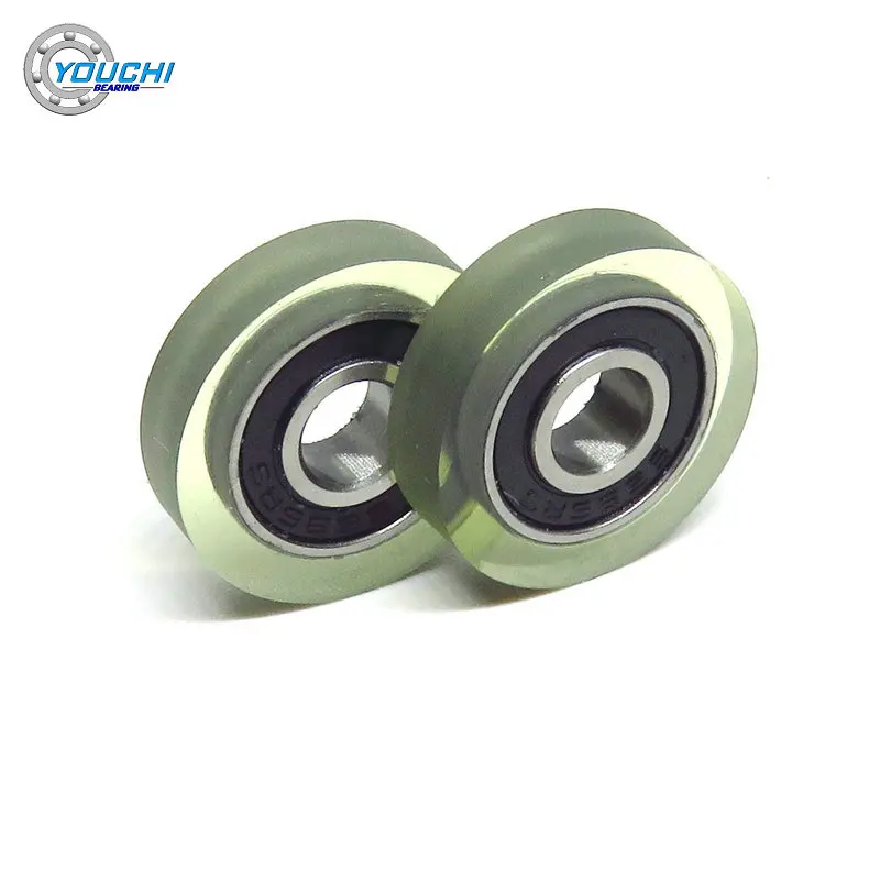 5pcs OD 20mm Polyurethane Coated  Roller With 696RS Bearing 6x20x5mm PU69620-5 PU Covered Bearings Shower Room & Door Pulley