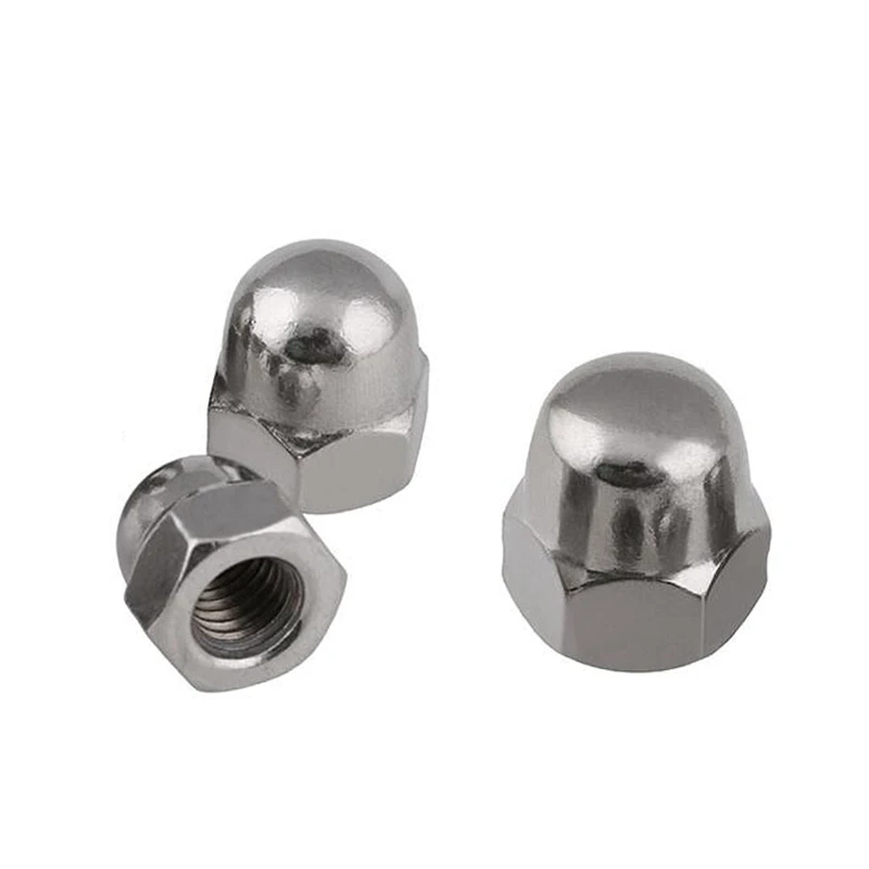 Wkooa Stainless Steel 304 Acorn Nuts Hex Domed Cap Decorative Nuts M3 M4 M5 M6 M8 M10 M12 M14 M16 M18 M20 M22 M24 M30