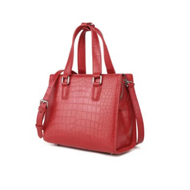 hongzhiyan new crocodile leather Female bag Pure color women Tote bags crocodile women handbag female