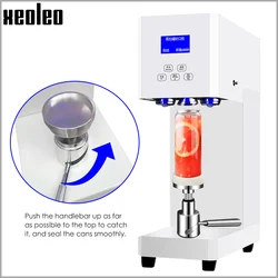 XEOLEO Cans sealing machine PET/Aluminum bottle seal machine 55mm Coffee/Milk tea/Drink bottle sealer 330/500/650ml Cans sealer