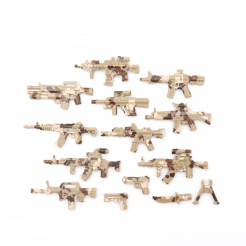 Militry  Building Blocks WW2 Special Forces Camouflage Guns Army Weapons Solider Figures Accessories Kids Brain-training Toys