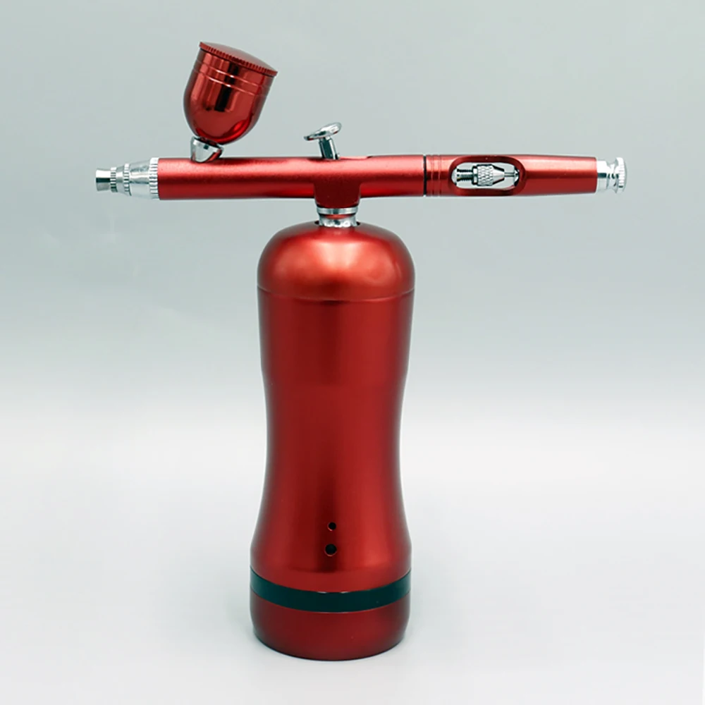 Kit de aerógrafo com compressor, partida automática, parada, portátil, elétrico, mini bateria, bomba de escova de ar, pistola de impressão spary