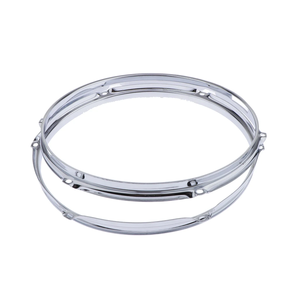 Heavy Duty 13 Inch 6 Lug Snare Drum Hoop Rim Batter Hoop 1.5Mm (Pack of 2)