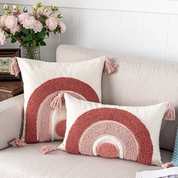 Decoration Throw Cushion cover Pink Pillow Cover Rainbow 30x50cm/45x45cm Tufted Diamond for Living Room Girls Room Kids Room