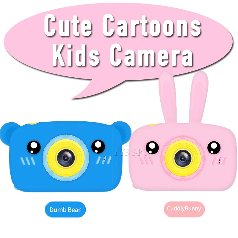 Cute Cartoon Children Camera 2.0 inch Mini Digital Video Camcorder HD 1080P Photography Vlog Kids Toy Gift Micro Cam Videocamera