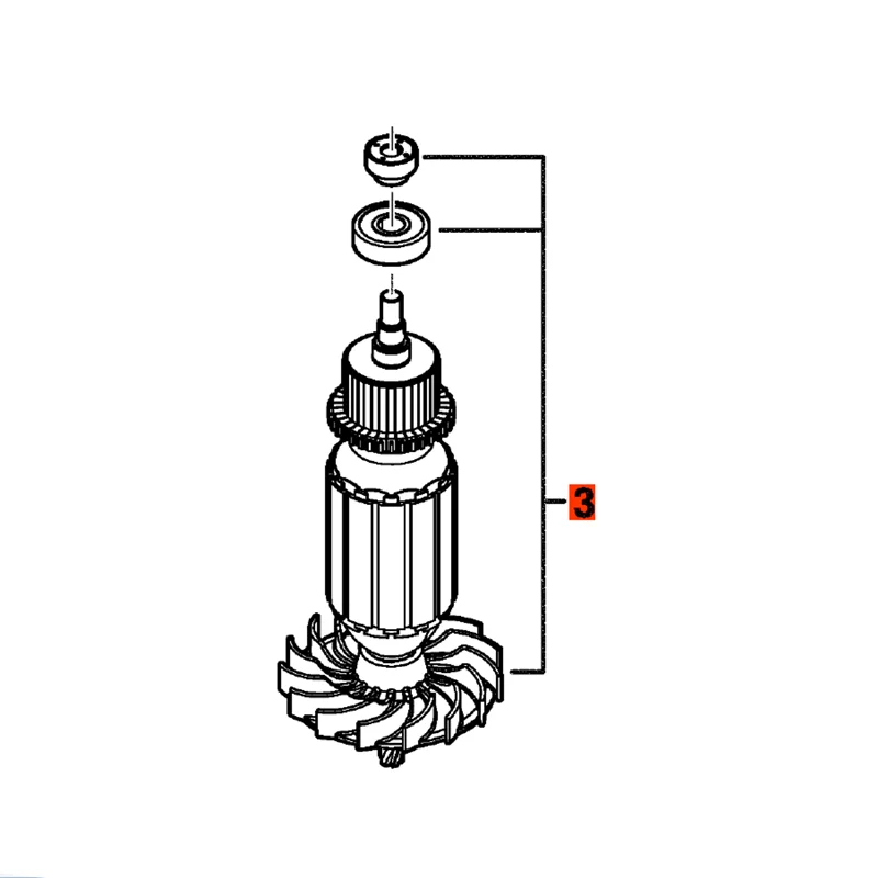 

Armature assembly for BOSCH GBM50-2 1619PB3666 Power Tool Accessories Electric tools part