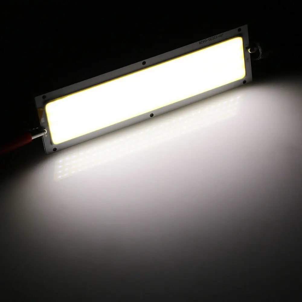 1000LM LED COB Light Strip Panel Lamp DC 12V 20W 120mm x 36mm Cool Warm White Blue Floodlight Source Bulbs For DIY Work Light