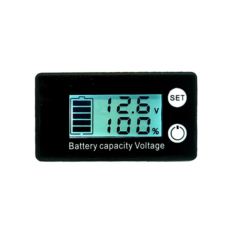 Imagem -05 - Lcd 3s 4s 5s 7s 10s 13s Indicador de Capacidade da Bateria 12v 36v 48v Display Voltímetro Medidor de Temperatura Testador de Nível de Potência 8v60v