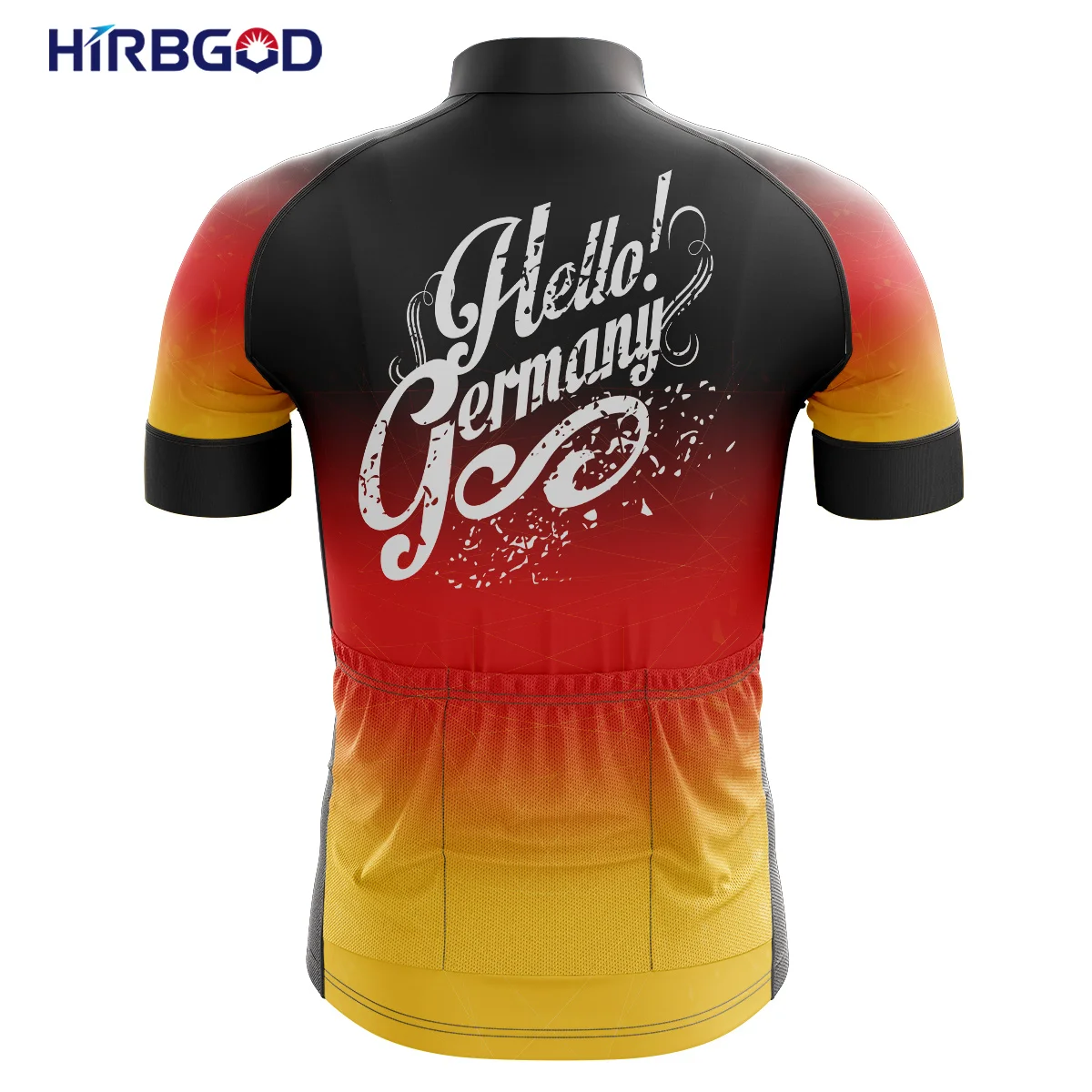 HIRBGOD Male's Triathlon Cycling Jersey 2021 National Flag Bicycle Clothing for Germany Short Sleeve Maillot Ciclismo,TYZ898-01