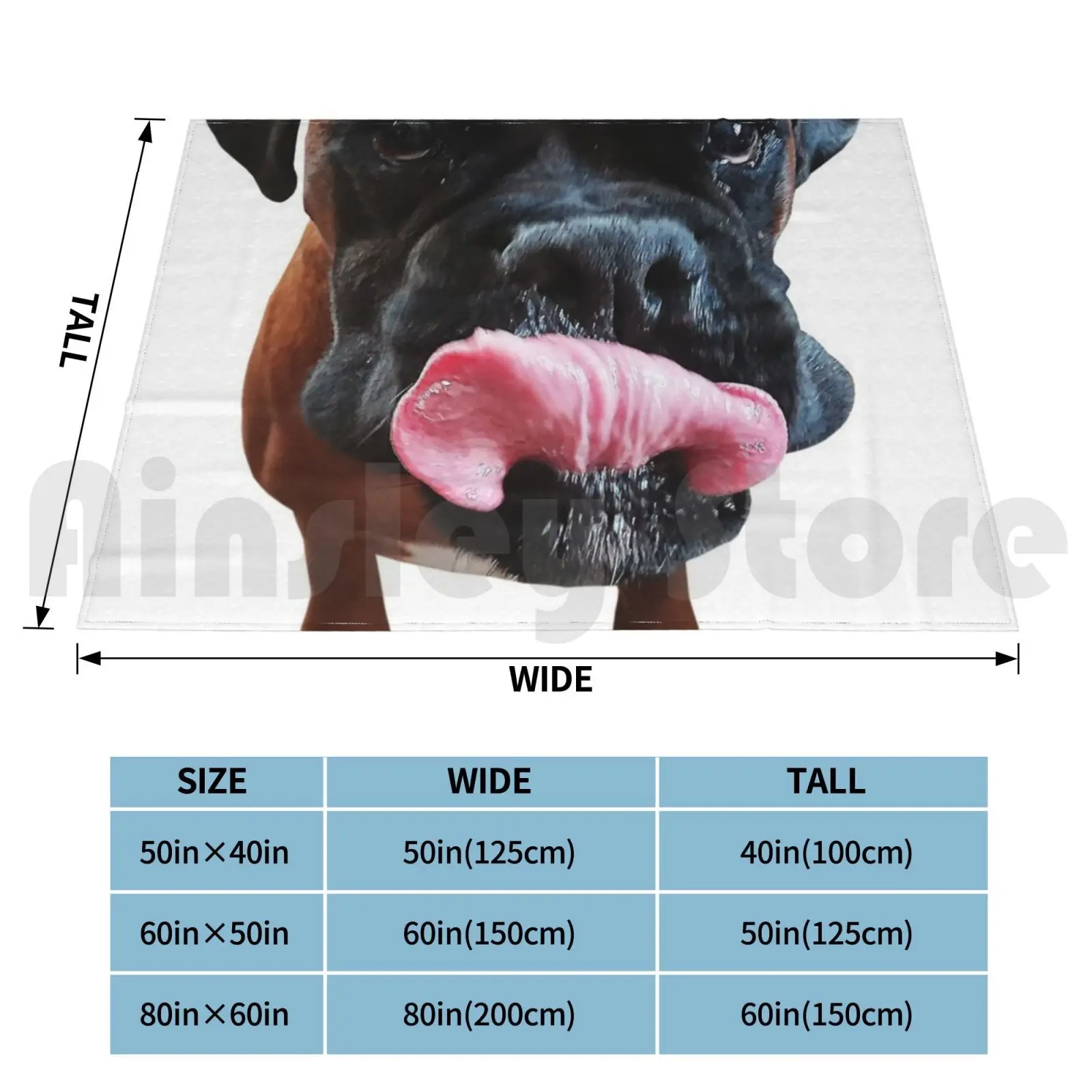 Boxer Dog Blanket For Sofa Bed Travel Dog Puppy Boxer Love Animal Pet Bulldog Animallover Love Dogs Dogs Lick