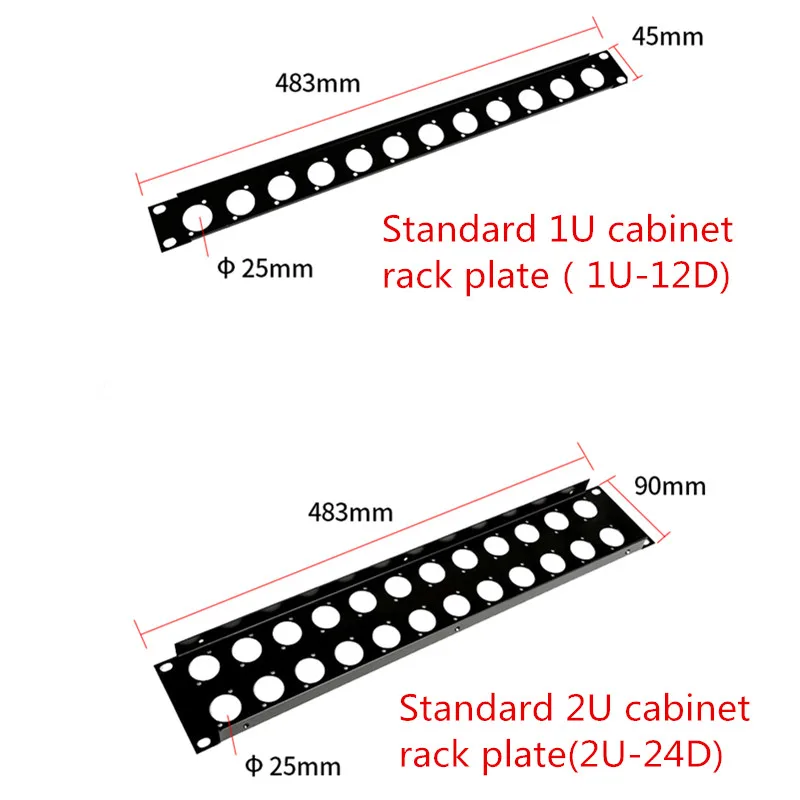 2pcs/lot High quality Wholesale 19 inch 12 24 Port/Way/Hole 1U 2U 19\