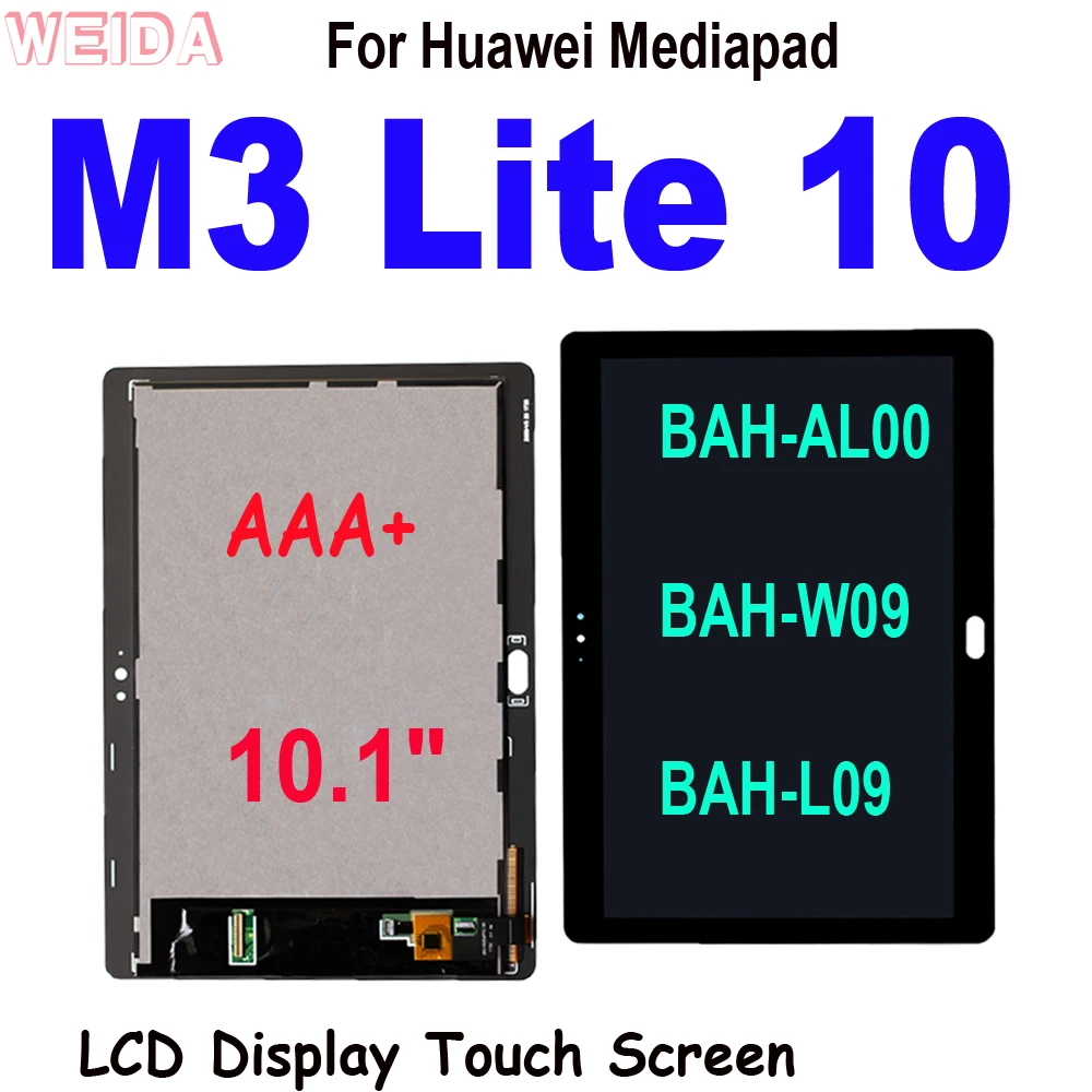 

AAA+ 10.1" LCD For Huawei Mediapad M3 Lite 10 BAH-AL00 BAH-W09 BAH-L09 LCD Display Touch Screen Digitizer Assembly Replacement