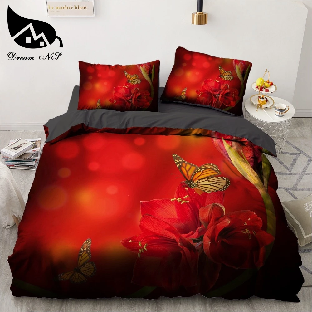 Imagem -05 - Sonho Ns-scenic Rose Conjunto de Cama 3d Lixar Padrão Flor Colcha Cama Pillow Case Duvet Cover Grupo Novo