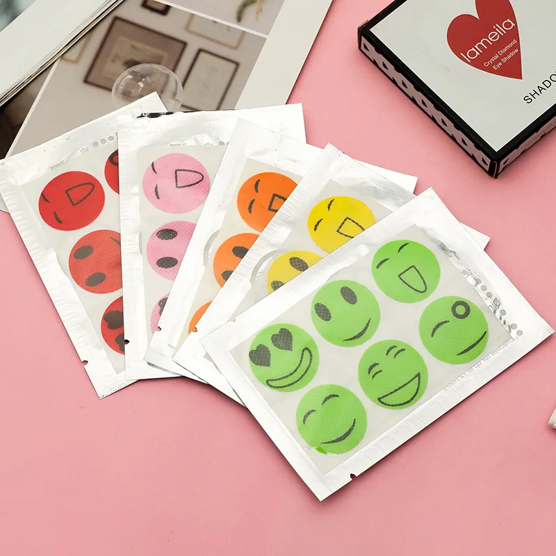 60 шт., нетоксичные наклейки со смайликами