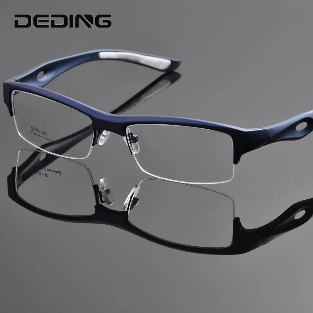 Alloy Half Rim Glasses Frame Men Brand Designer Prescription Eyeglasses Men Fashion Optical Frames Eyewear DD1117