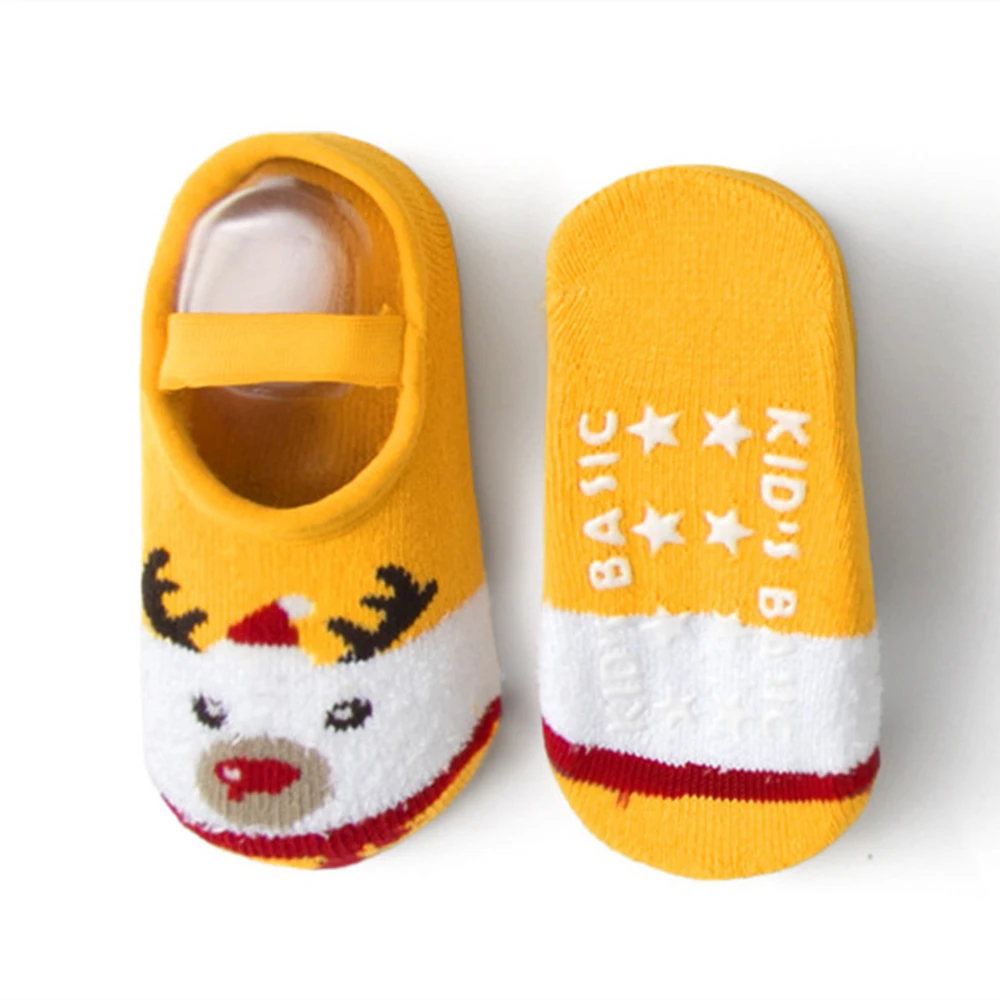 Thickened Children\'s Terry Baby Socks Cartoon Christmas Festive Baby Autumn and Winter Floor Socks Low Dispensing Infant Socks