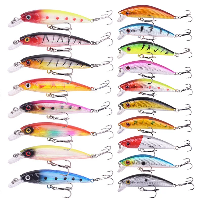 Mixed Colors Fishing Lure Set Crazy Fishing Hard Bait Mini Minnow Floating Swing Crankbait Artificial Bionic Crank Wobblers Kit