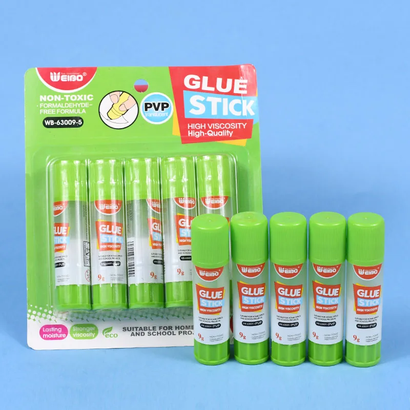 63009-5 Solid Glue Sticks 9g Adhesive Stick Solid Glue for School Home Use Glue School Glue
