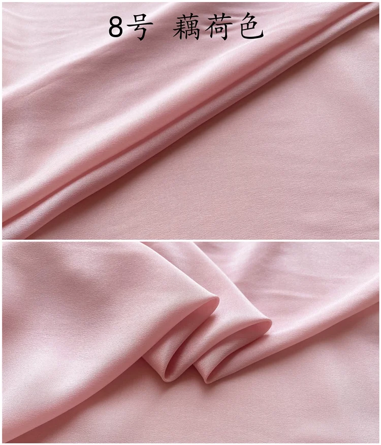 1 meter 100% Mulberry Silk 12 momme crepe de Chine CDC Silk Fabric solid colors 114cm 44\