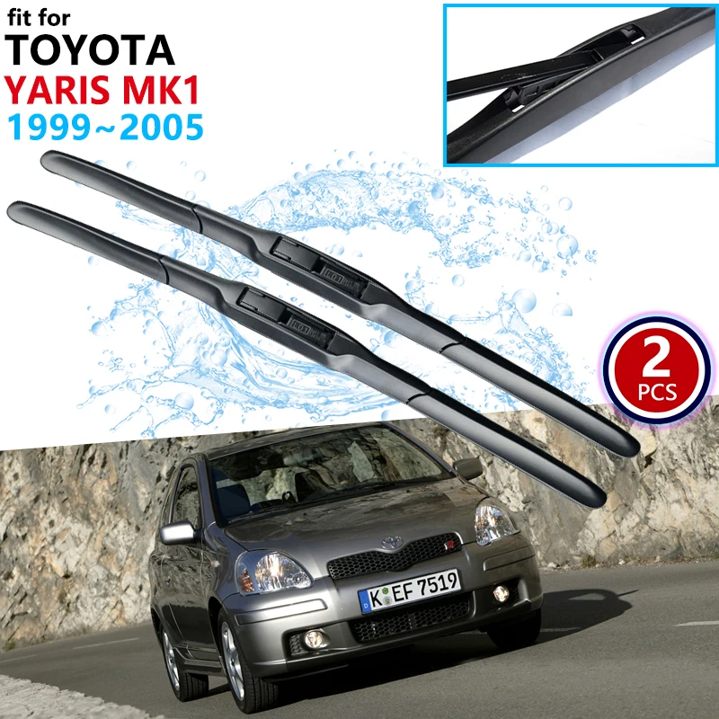 Car Wiper Blades for Toyota Yaris 1999~2005 MK1 Front Window Windscreen Wipers Blades 2000 2001 2002 2003 2004 Car Accessories