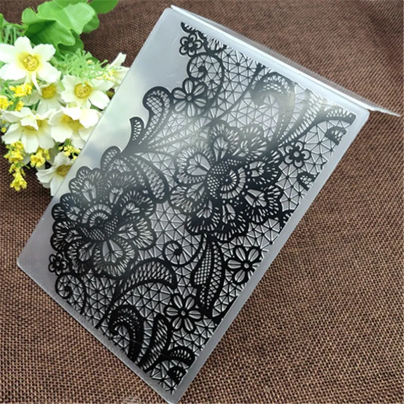 Flowers print DIY Plastic Embossing Folders for DIY Scrapbooking Paper Craft/Card Making Decoration Supplies