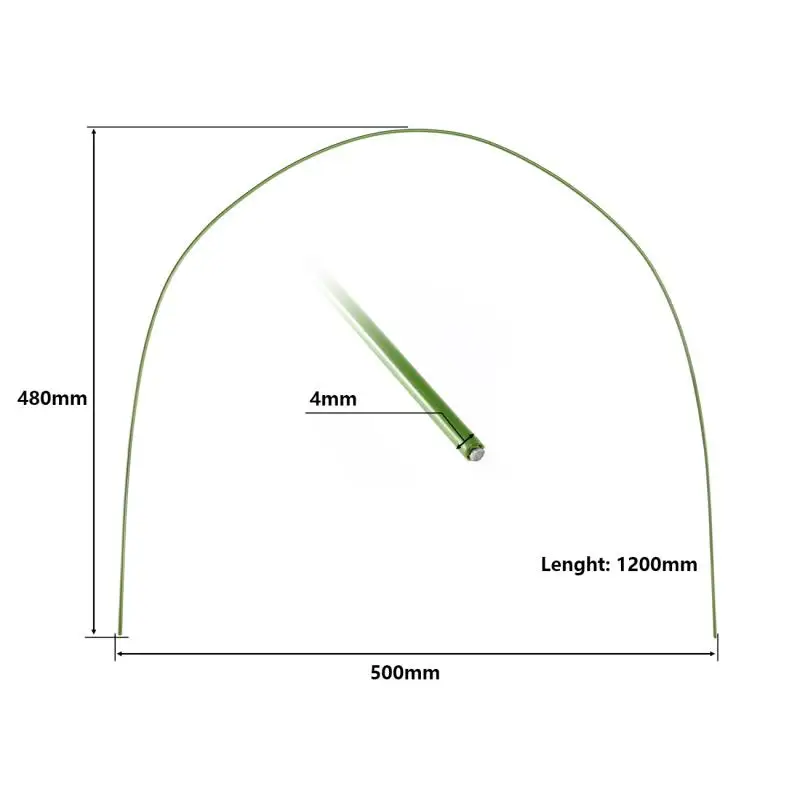 6 Pcs Greenhouse Hoops Plant Hoop Grow Garden Tunnel Hoop Support Hoops Plant Holder Tools for Stakes Agriculture Farm