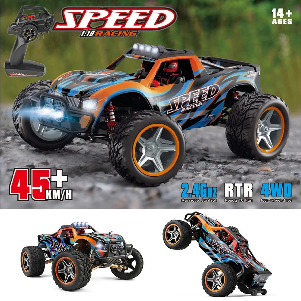 45KM/H High Speed RC Racing Car Large Size Off Load Climbing Car Shock Absorber Waterproof Vehical Buggy Toys Adults Boy Gift