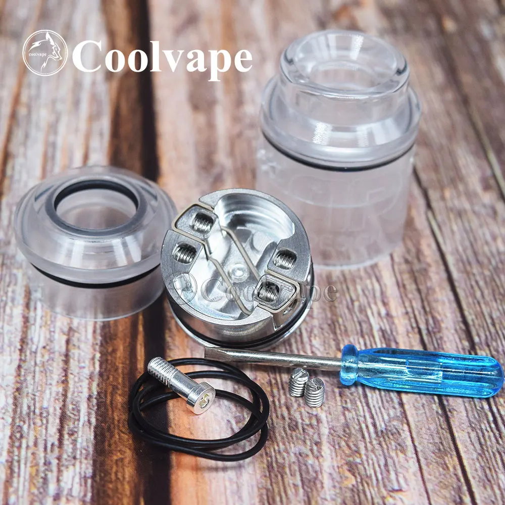 Coolvape QP KALI V2 RDA Atomizer 1:1 25Mm Diamter PC PEI Chất Liệu Ecig Phù Hợp Với 510 Mod Vape Xe Tăng vs Tã Dán Goon Rda Tận Rda