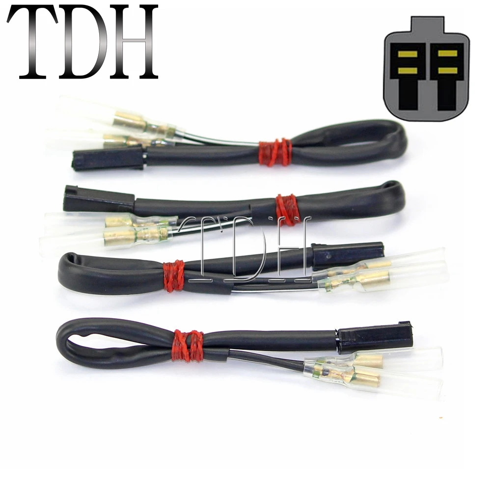 4x Turn Signal Indicator Blinker Wire Adapter Connector Cable Plug Lead For SUZUKI GSX R600 R750 R1000 TL1000S 1000 GS500 SV650