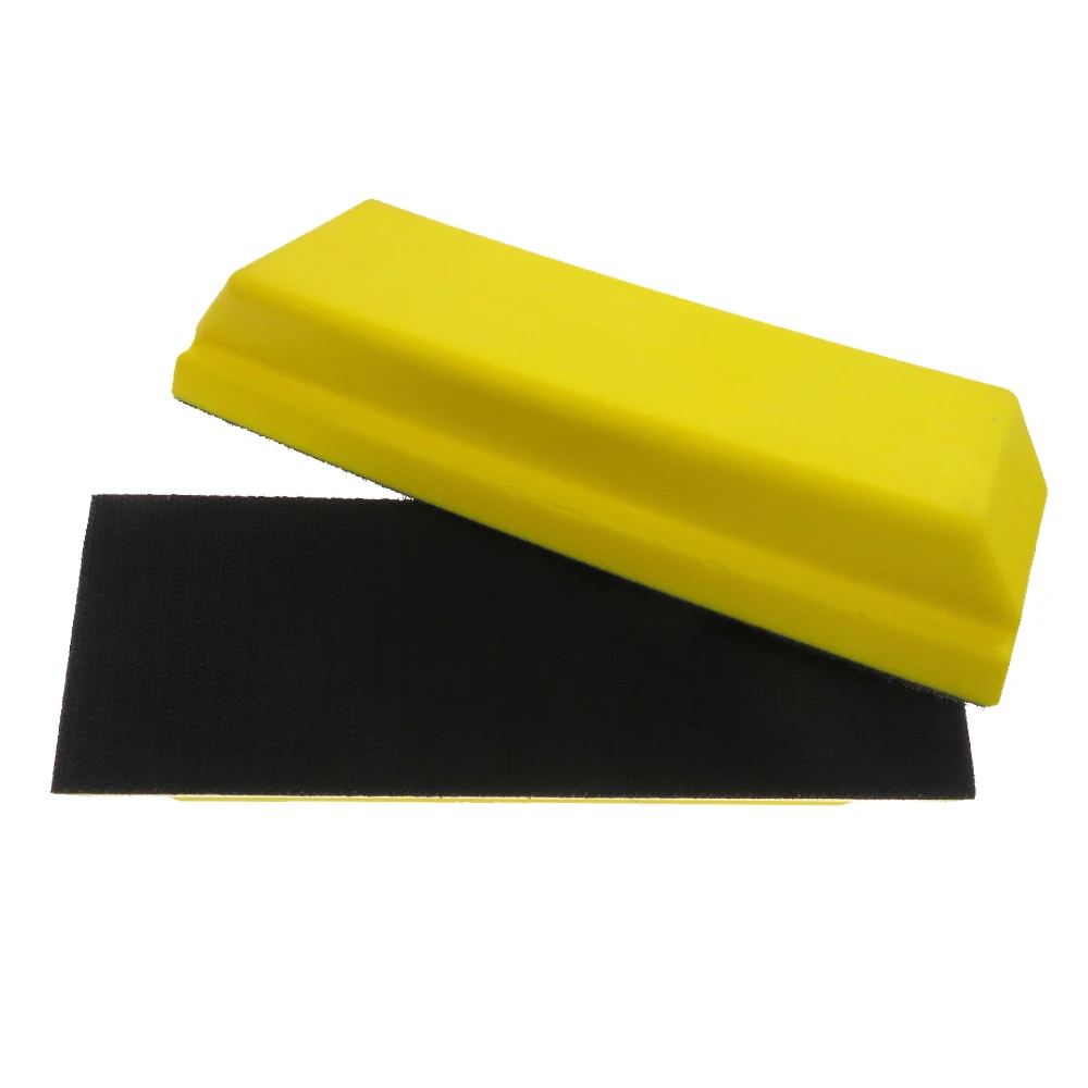 67x193mm Hand Sanding Block PU Foam Hand Grinding Block Abrasive Tools Polishing Pad for Hook and Loop Sanding Discs