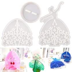 1Set Beauty Jewelry Accessories Display Stand Rack Holder Silicone Mold For Epoxy Resina Craft Moules Resina Epoxi Art TC158