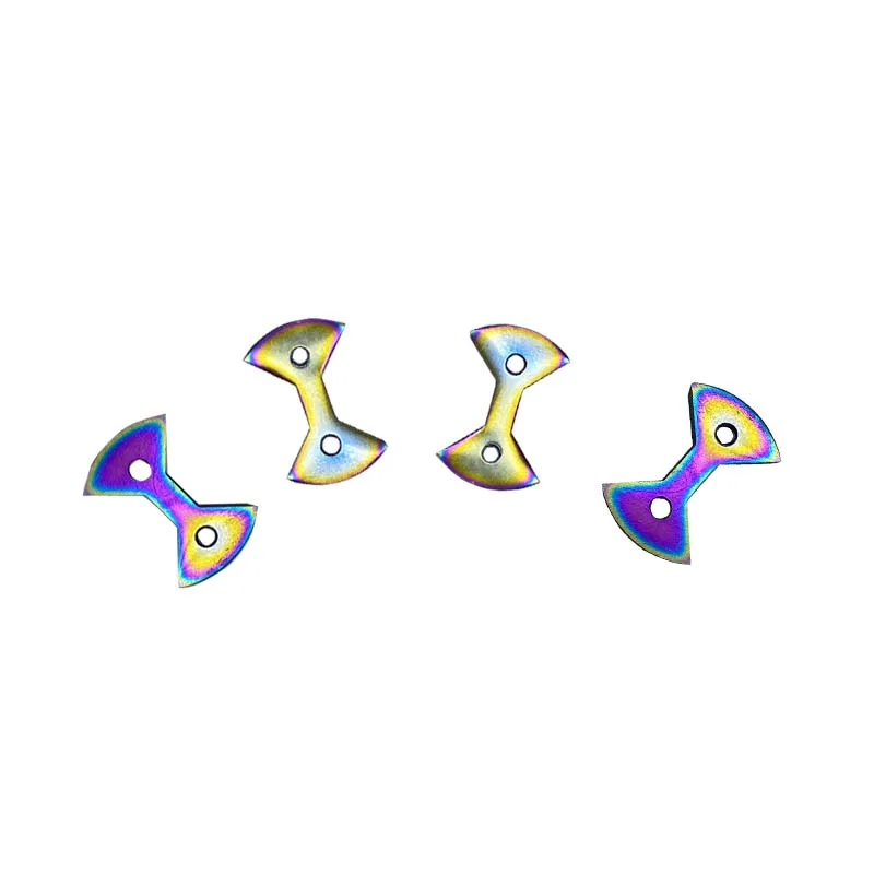 Titanium/Ti Pedal Plate/Bow tie* 4pc fit SpeedPlay Zero&Light Action-4 color