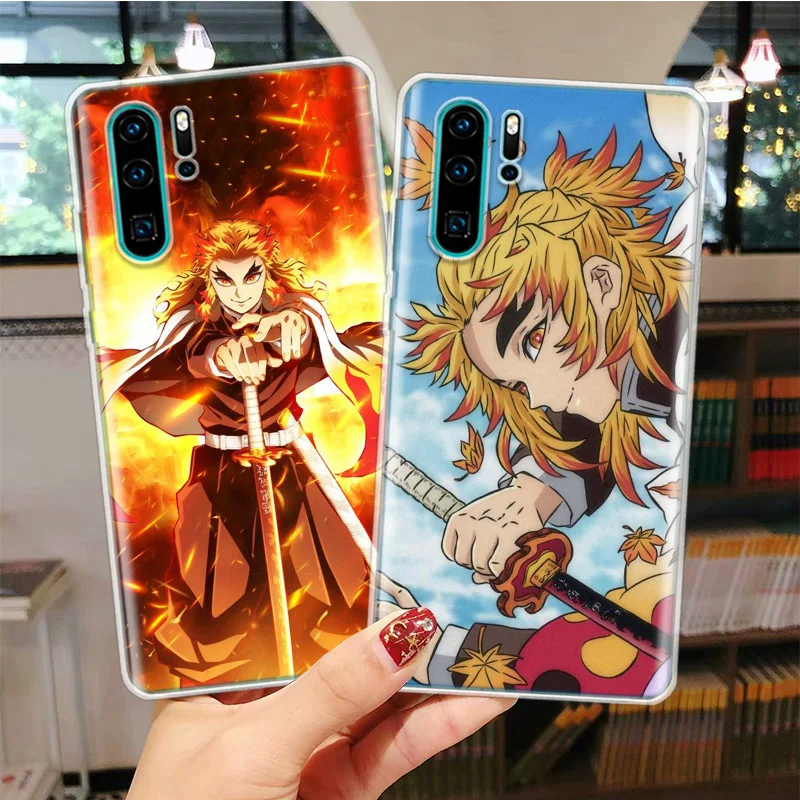 Demon Slayer Rengoku Kyoujurou Silicon Call Phone Case For Huawei Y5 Y6 Y7 Y9 Honor 10 Lite 9 8A Pro 8S 8X P Smart Z 2019 9X 10i