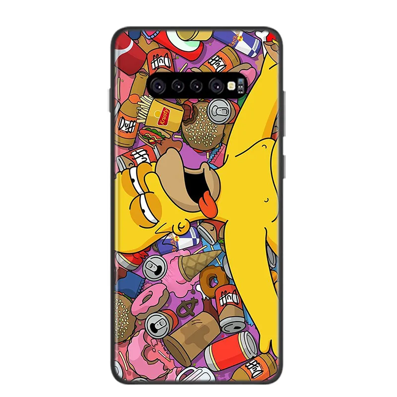 The Simpsons For Samsung Galaxy S24 S23 S22 S21 S20 Ultra Plus Pro S10 S9 S8 S7 4G 5G Silicone Soft Black Phone Case