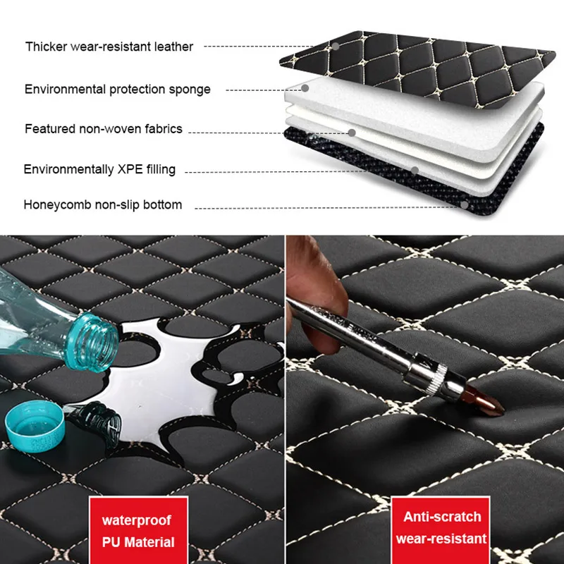 سيارة الخلفي الجذع حصيرة منصات البضائع بطانة التمهيد السجاد الديكور الداخلي اكسسوارات لشيري تيجو 7 برو Xcite x-cross 7 2023-2020 #3