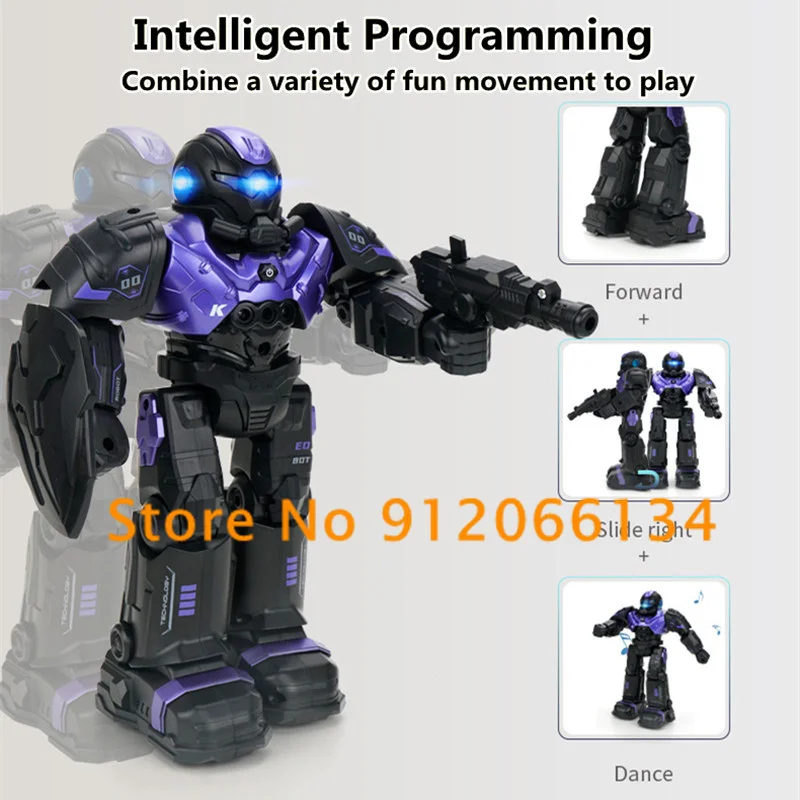 Smart Program Radio Control Robot 2,4G 60Min Launch Missile Auto Presentation Eltern-Kind-Interaktion Gestenerkennung RC Roboter