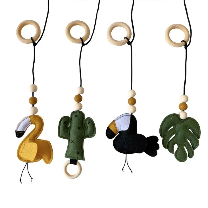 4Pcs Solid Fitness Rack Pendant Baby Gym Toy Hanging Ornaments Room Decor non-toxic and tasteless hanging accessories