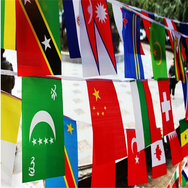 100 Countries String Flags Banner National World Hanging Flags Bunting Banner For Football Fans Party KTV Bar  Decorations