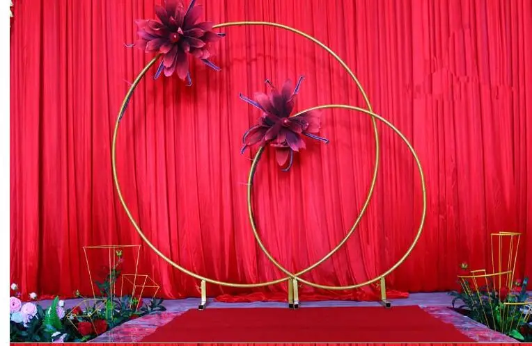 

Large size Bridal Large Iron Round Ring Arches Frame Background Decoration Flower Door Frame Wedding Decoration Props