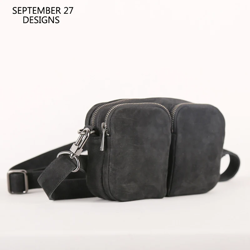 New Fashion Men Mini Messenger Crossbody Bag Genuine Leather Luxury Handmade Male Casual Storage Shoulder Handbag Small Satchels