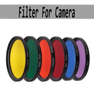 Kit Filter Penuh Warna untuk Filter Lensa Kamera DSLR Sony 49mm 52mm 55mm 58mm 62mm 67mm 72mm 77mm Filter Lensa Oranye Merah Biru 12 filter merah penjualan terbaik - №